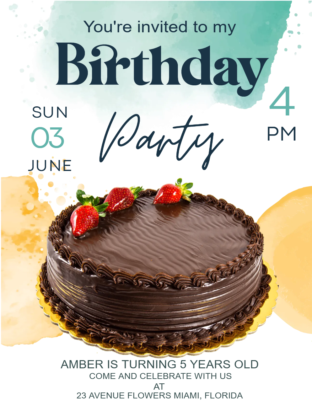 Custom Outdoor Yard Signs Multiple Sizes Birthday Invitation