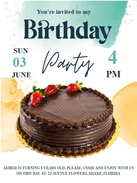 Custom Outdoor Yard Signs Multiple Sizes Birthday Invitation