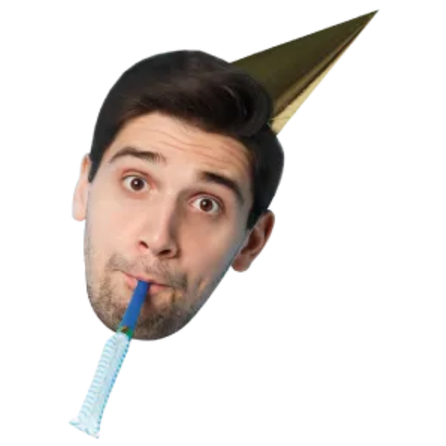 Custom Big Head Cutouts Multiple Sizes Party Hat