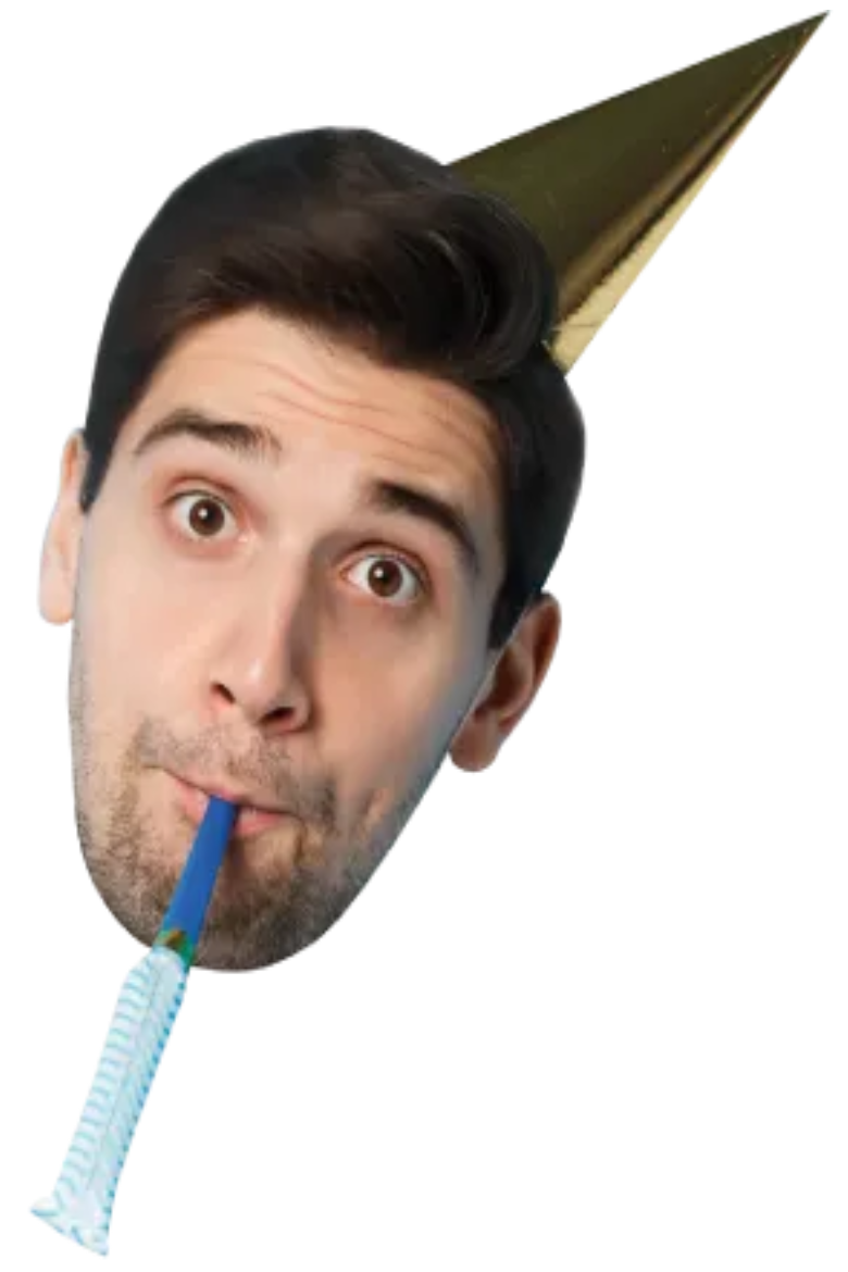 Custom Big Head Cutouts Multiple Sizes Party Hat