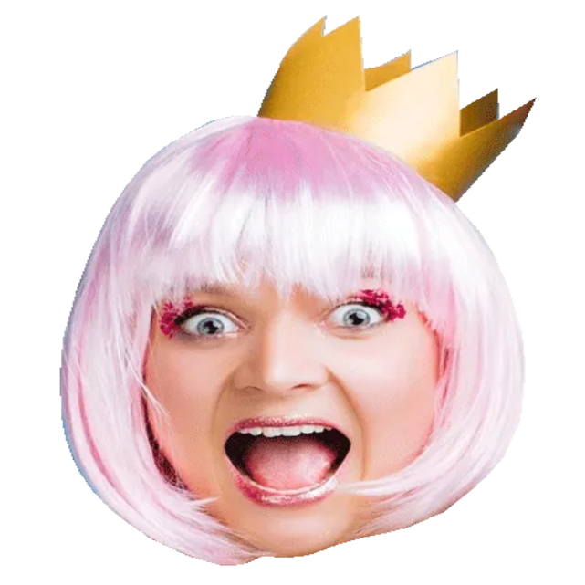Custom Big Head Cutouts Multiple Sizes Pink Star Crown
