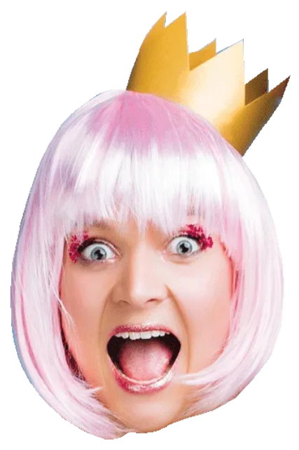 Custom Big Head Cutouts Multiple Sizes Pink Star Crown