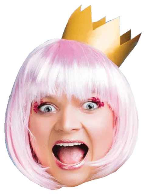 Custom Big Head Cutouts Multiple Sizes Pink Star Crown