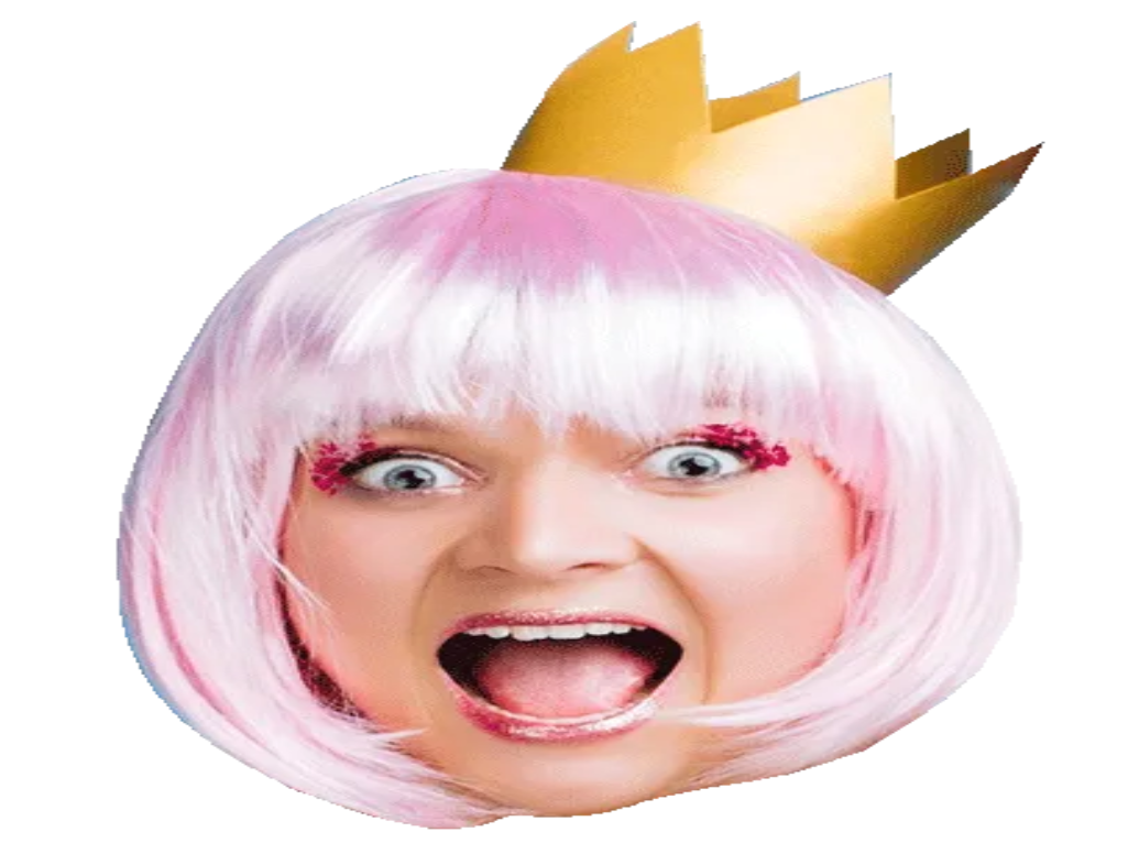 Custom Big Head Cutouts Multiple Sizes Pink Star Crown