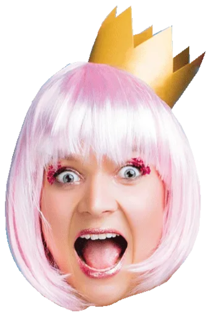 Custom Big Head Cutouts Multiple Sizes Pink Star Crown