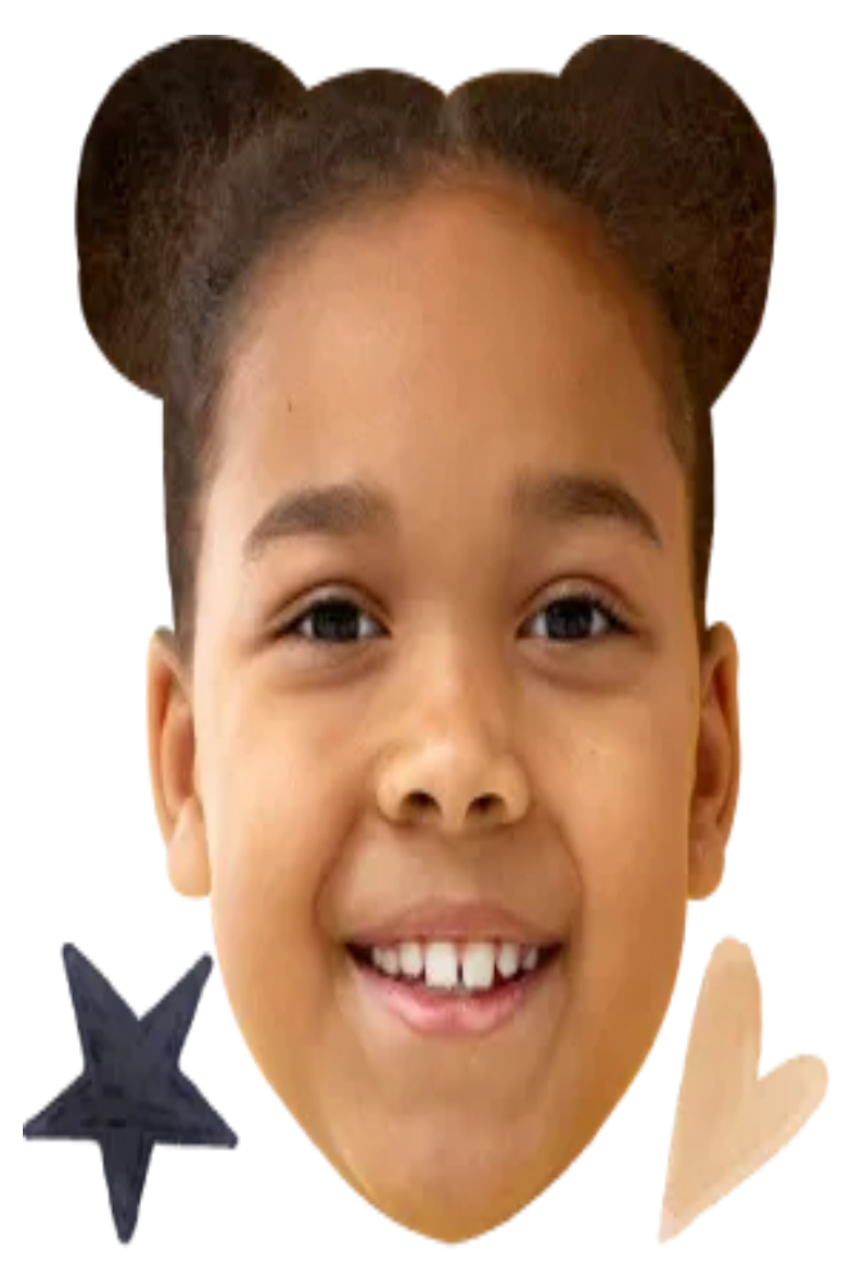 Custom Big Head Cutouts Multiple Sizes Girl Smile