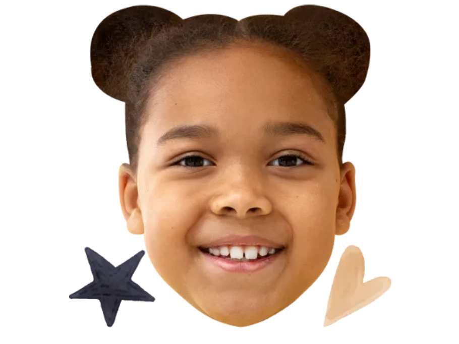 Custom Big Head Cutouts Multiple Sizes Girl Smile