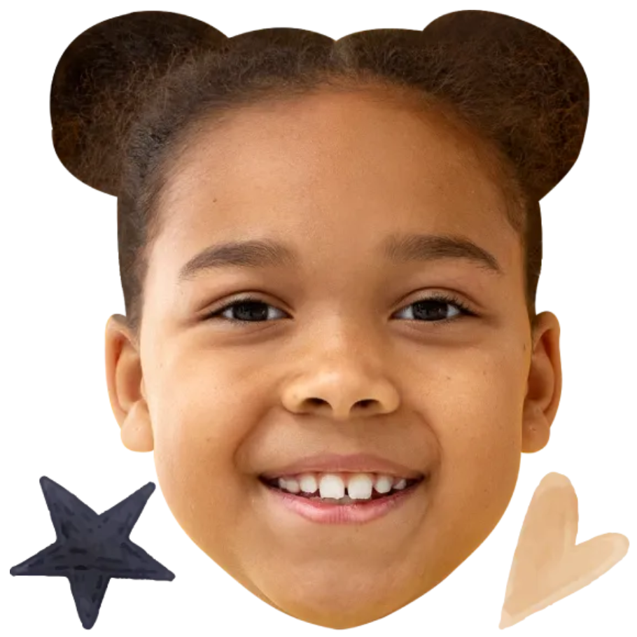 Custom Big Head Cutouts Multiple Sizes Girl Smile