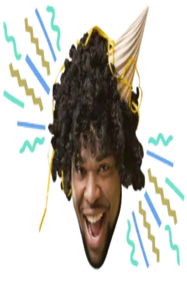 Custom Big Head Cutouts Multiple Sizes Party Hat Ribbon