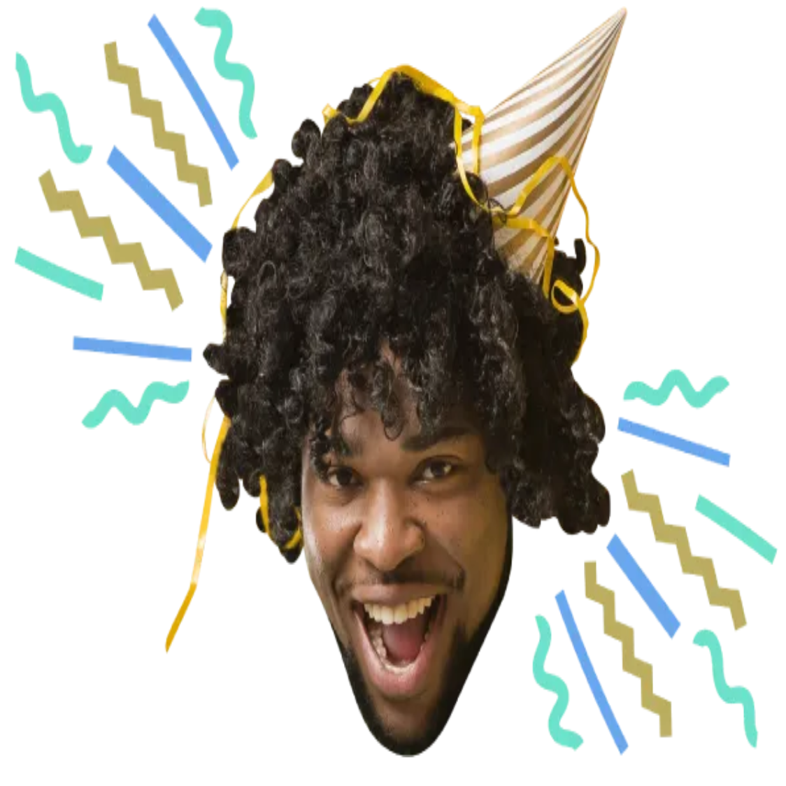 Custom Big Head Cutouts Multiple Sizes Party Hat Ribbon