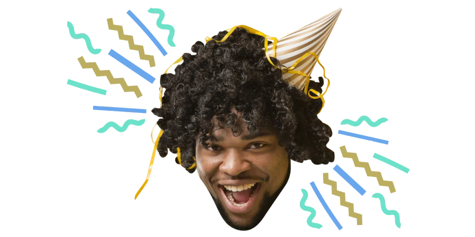 Custom Big Head Cutouts Multiple Sizes Party Hat Ribbon