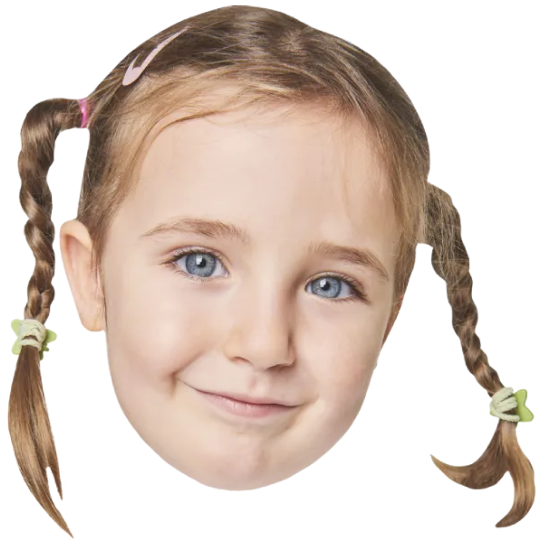 Custom Big Head Cutouts Multiple Sizes Girl Braids