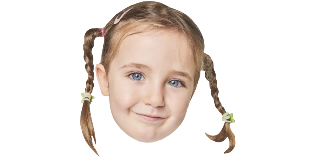 Custom Big Head Cutouts Multiple Sizes Girl Braids