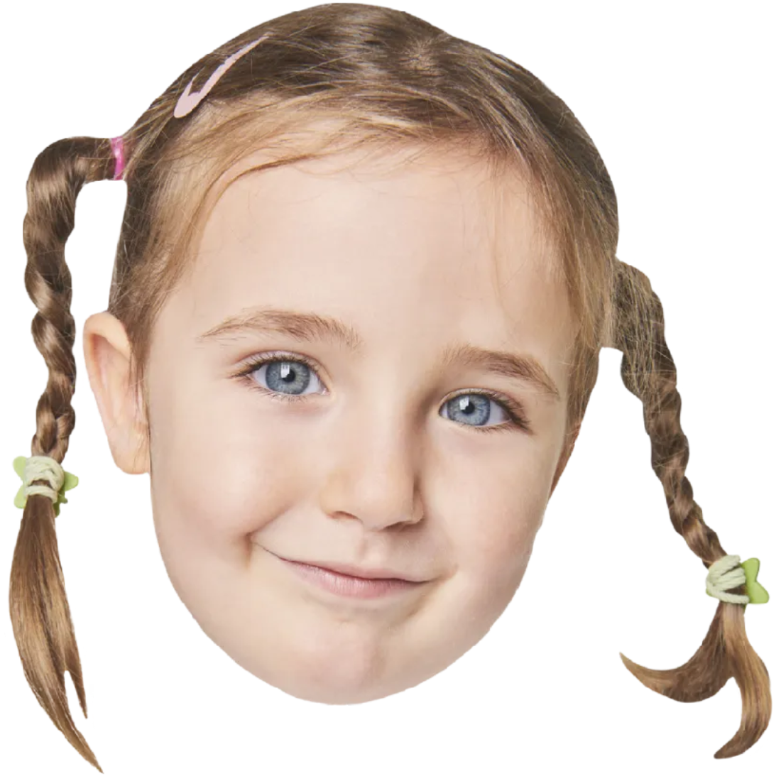 Custom Big Head Cutouts Multiple Sizes Girl Braids