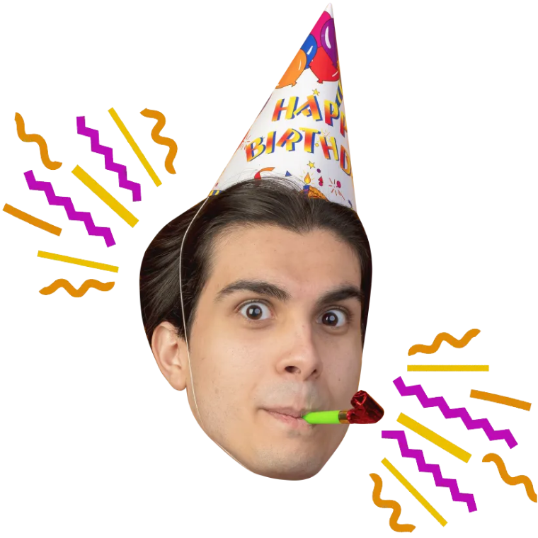 Custom Big Head Cutouts Multiple Sizes Birthday Party Hat