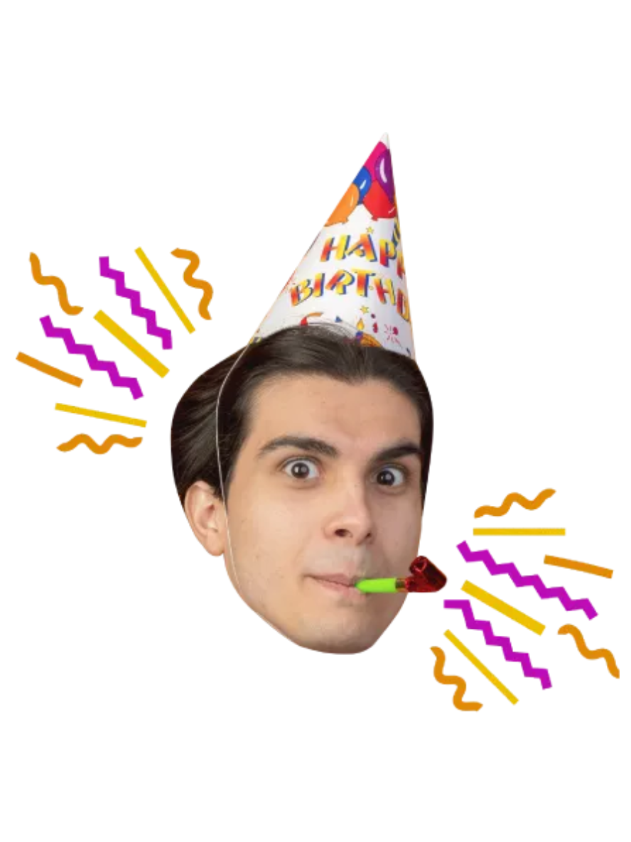 Custom Big Head Cutouts Multiple Sizes Birthday Party Hat