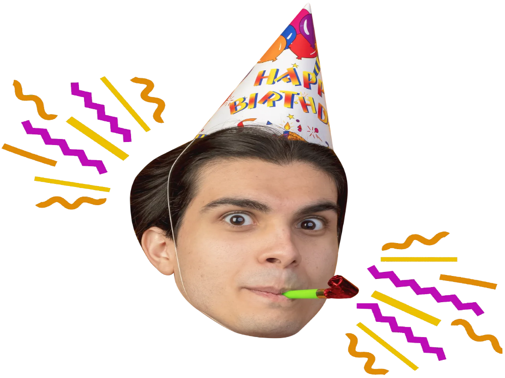 Custom Big Head Cutouts Multiple Sizes Birthday Party Hat