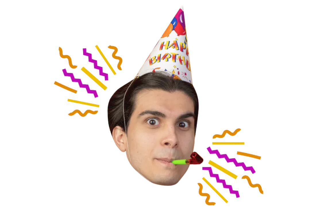 Custom Big Head Cutouts Multiple Sizes Birthday Party Hat