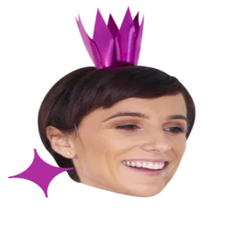 Custom Big Head Cutouts Multiple Sizes Party Purple Crown