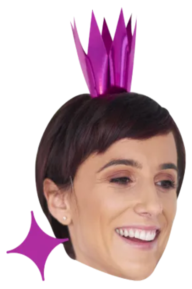 Custom Big Head Cutouts Multiple Sizes Party Purple Crown