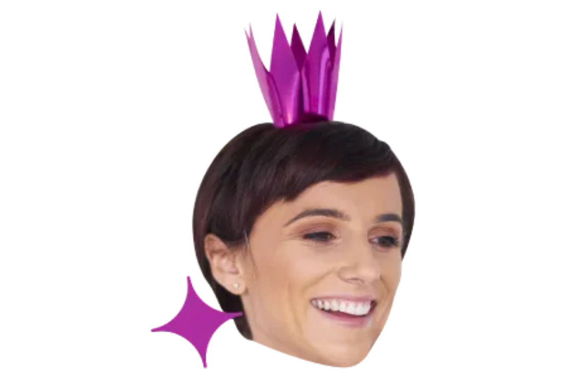 Custom Big Head Cutouts Multiple Sizes Party Purple Crown