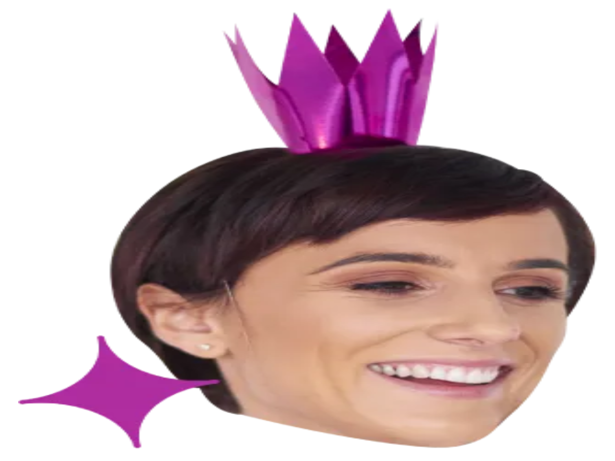 Custom Big Head Cutouts Multiple Sizes Party Purple Crown