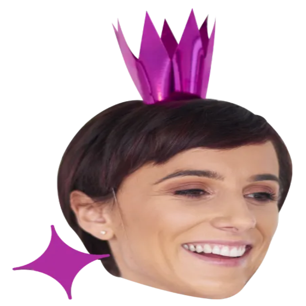 Custom Big Head Cutouts Multiple Sizes Party Purple Crown