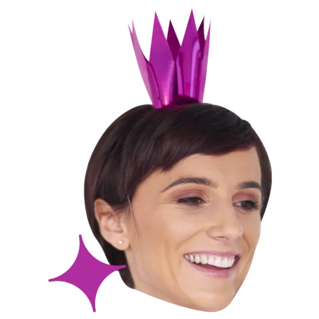 Custom Big Head Cutouts Multiple Sizes Party Purple Crown