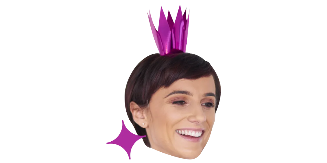 Custom Big Head Cutouts Multiple Sizes Party Purple Crown