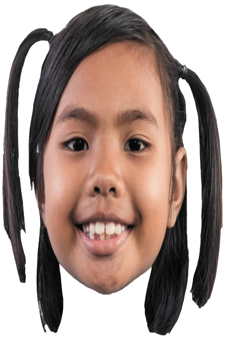 Custom Big Head Cutouts Multiple Sizes Smiling Girl