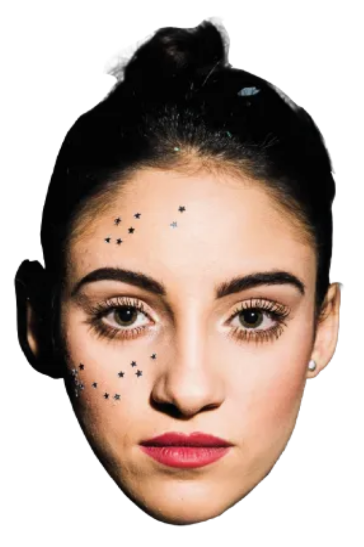 Custom Big Head Cutouts Multiple Sizes Glitter face