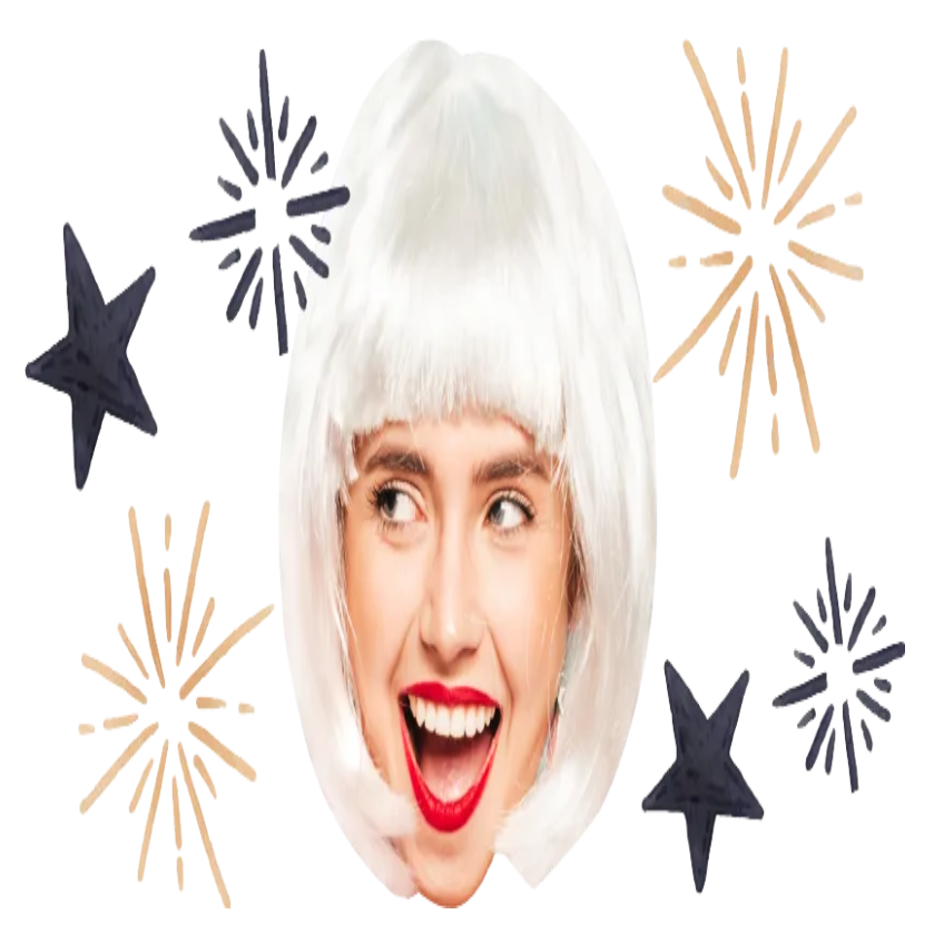 Custom Big Head Cutouts Multiple Sizes Party White Hair