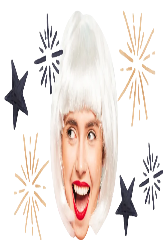 Custom Big Head Cutouts Multiple Sizes Party White Hair