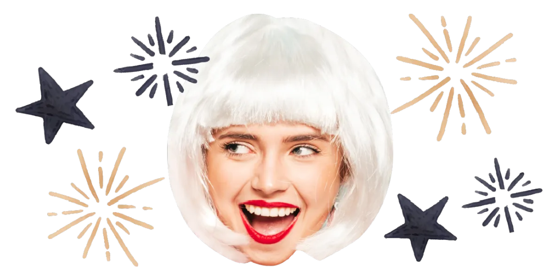 Custom Big Head Cutouts Multiple Sizes Party White Hair