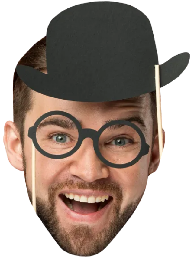 Custom Big Head Cutouts Multiple Sizes Man Smiling