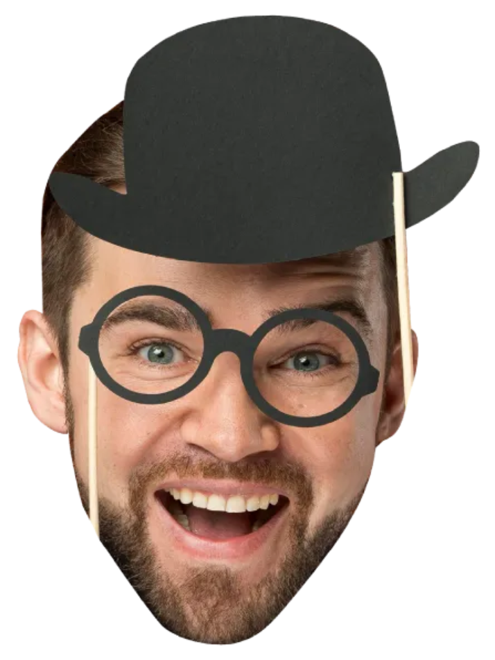 Custom Big Head Cutouts Multiple Sizes Man Smiling