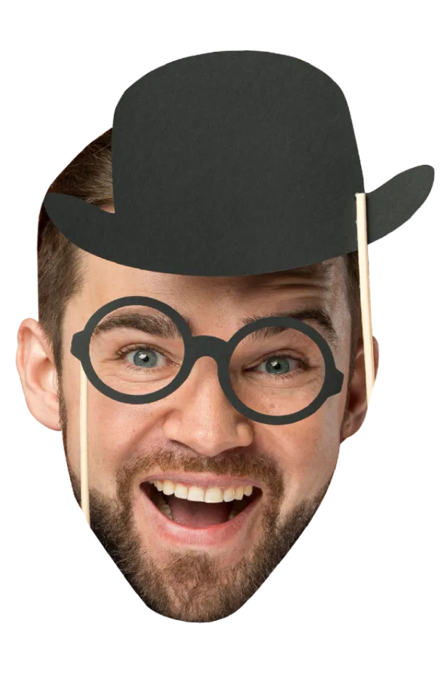 Custom Big Head Cutouts Multiple Sizes Man Smiling