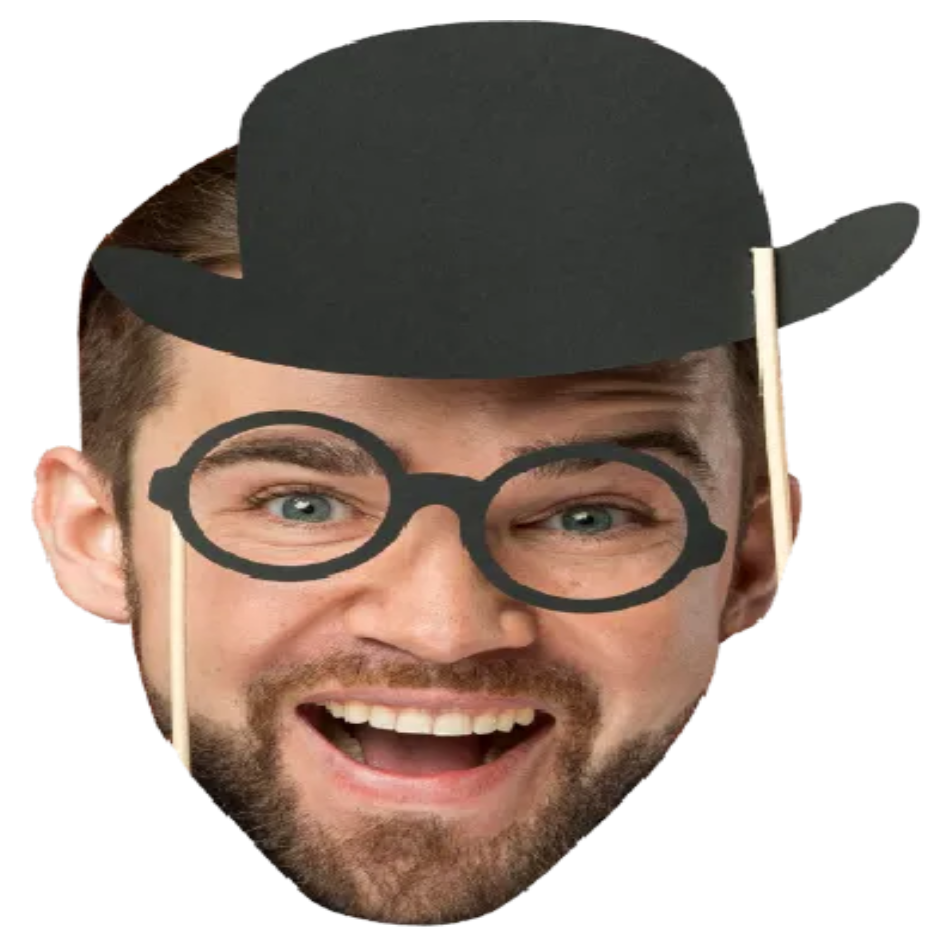 Custom Big Head Cutouts Multiple Sizes Man Smiling