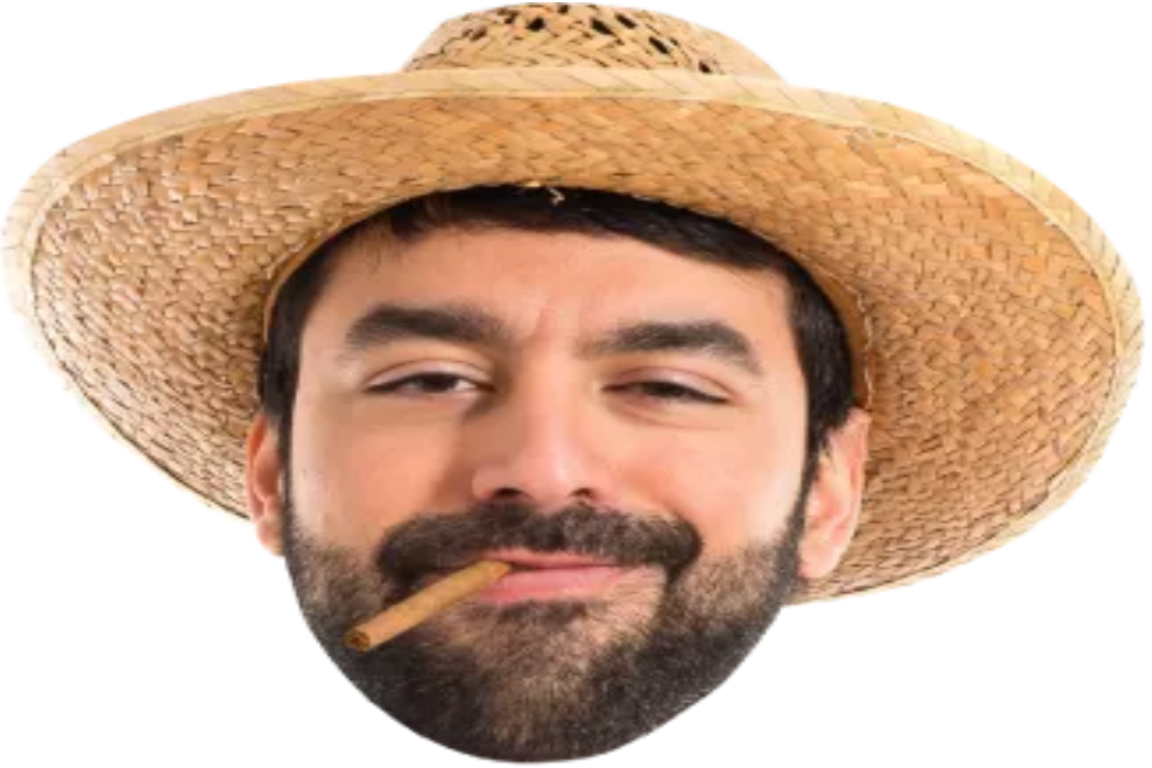 Custom Big Head Cutouts Multiple Sizes Man Hat