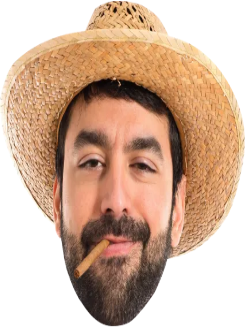 Custom Big Head Cutouts Multiple Sizes Man Hat