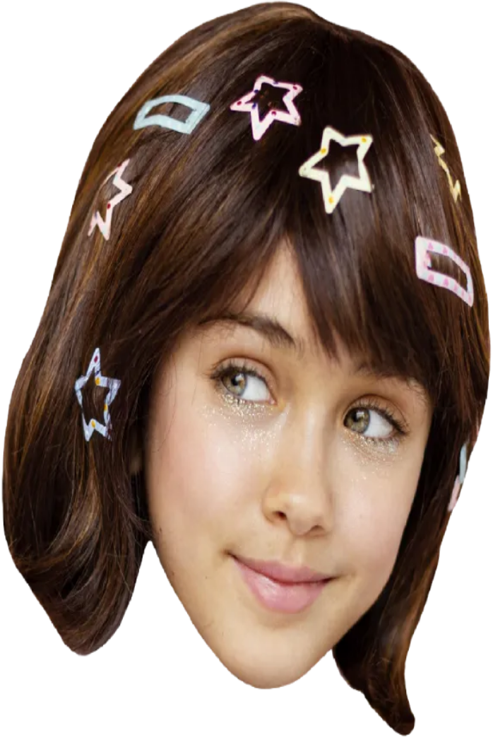 Custom Big Head Cutouts Multiple Sizes Star Clip Girl