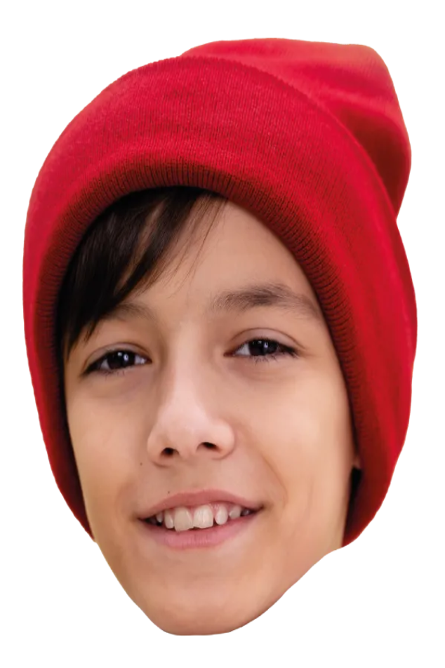 Custom Big Head Cutouts Multiple Sizes Boy In Beanie