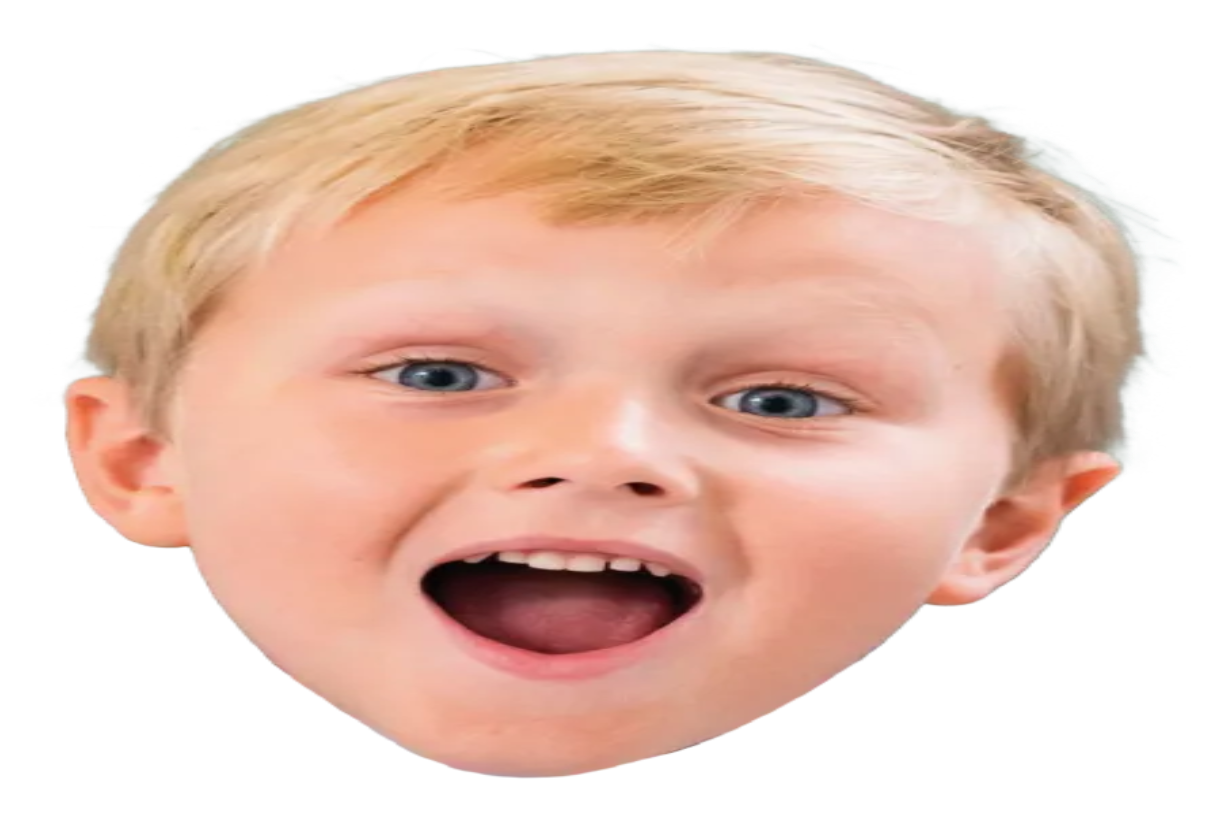 Custom Big Head Cutouts Multiple Sizes Surprised Boy