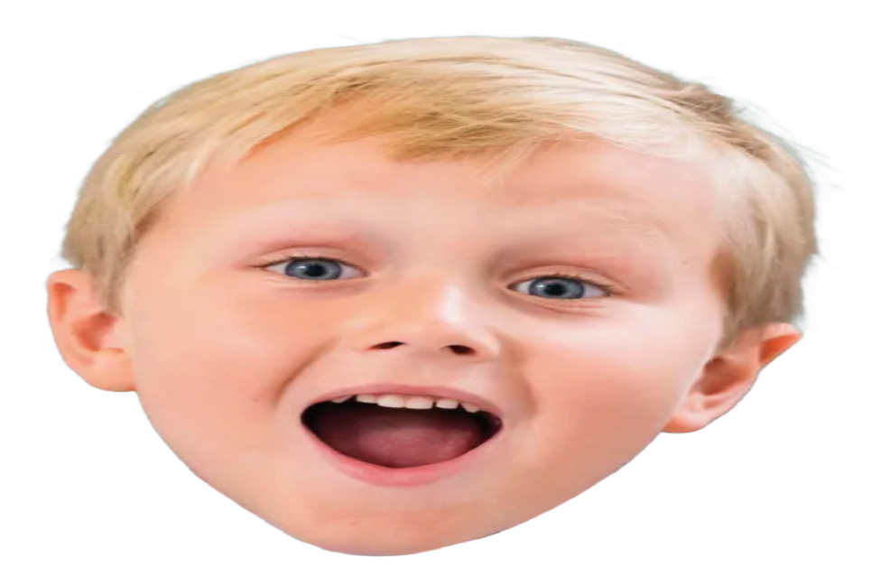 Custom Big Head Cutouts Multiple Sizes Surprised Boy