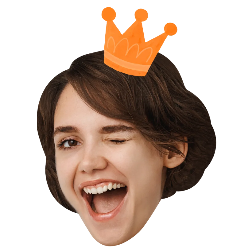 Custom Big Head Cutouts Multiple Sizes Playful Wink