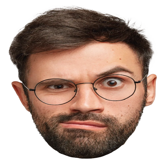 Custom Big Head Cutouts Multiple Sizes Raised Eyebrows