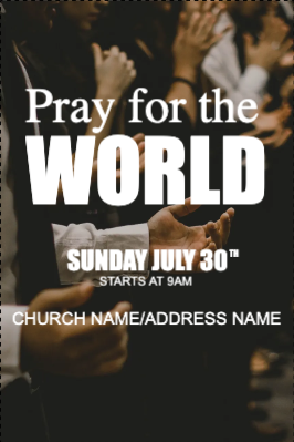 Custom Outdoor Yard Signs Multiple Sizes Pray For The World