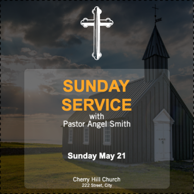 Custom Outdoor Yard Signs Multiple Sizes Cross Sunday Service