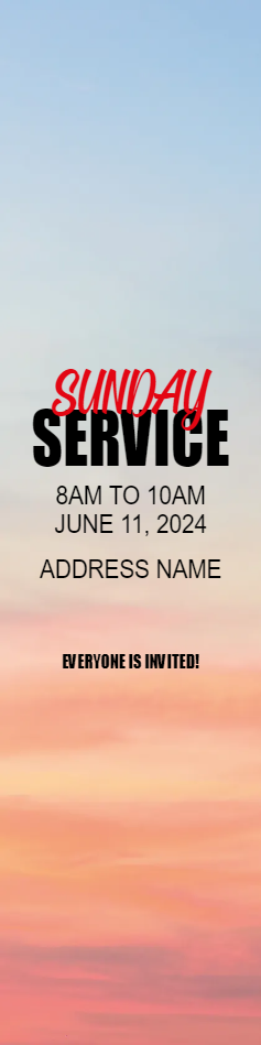 Custom Outdoor Yard Signs Multiple Sizes Sunday Service