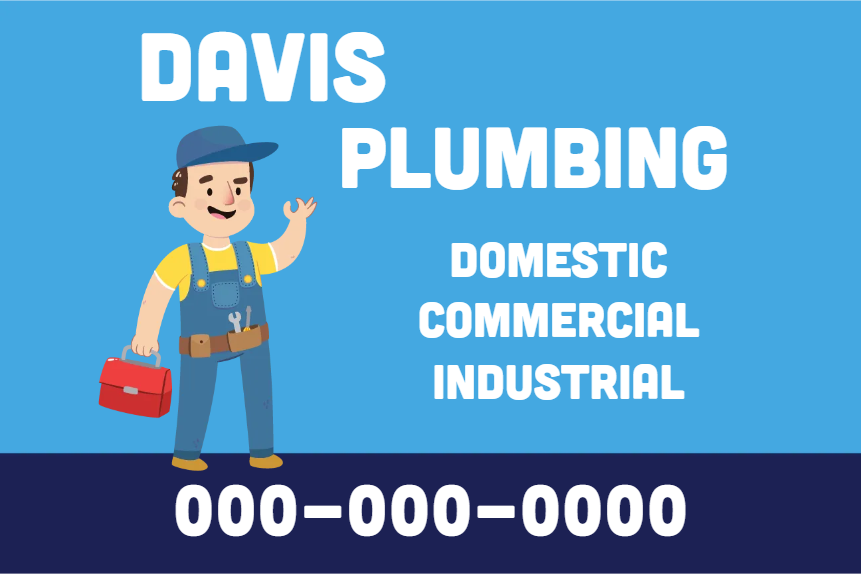 Custom Outdoor Yard Signs Multiple Sizes Plumbing Service